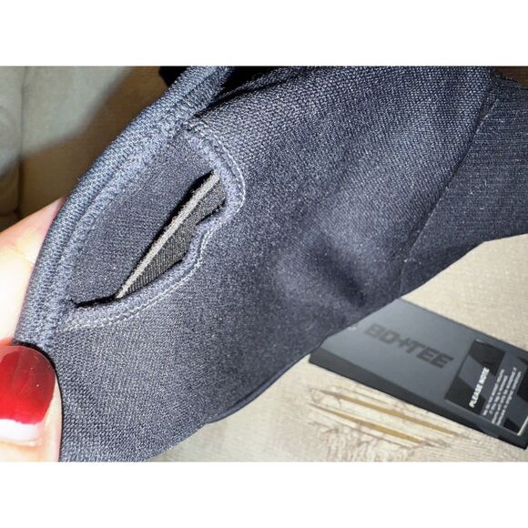 Bo+Tee Oxygen Acid Wash Seamless Sports Bra in Black/Gray, Size XS NWT - Picture 9 of 9